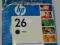 Oryginalna głowica tusz HP 26 black FV WROCŁAW