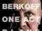 STEVEN BERKOFF: ONE ACT PLAYS (PLAY ANTHOLOGIES)