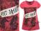 D1108/12 BLUZKA T-SHIRT RÓŻOWY NADRUK DŻETY R 146