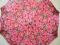 WŁOSKI parasol PERLETTI 2*auto WŁÓKNO PINK FLOWERS