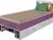 łóżko 90x200 NEKS 19 DWA KOLORY SOSNA + FIOLET