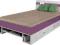 łóżko 120x200 NEKS 18 DWA KOLORY SOSNA + FIOLET