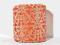 pufa MINI ROUND MOTIF pomarańczowa 35 x 32 PREZENT
