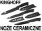 KINGHOFF 3 NOŻE CERAMICZNE CZARNE + OSŁONY [D880