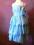 Wizytowa sukienka 146 błękitna rajstopy gratis!