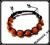 BRANSOLETKA SHAMBALLA SWAROVSKI CYRKONIE-POMARAŃCZ