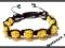 BRANSOLETKA SHAMBALLA SWAROVSKI CYRKONIE ŻÓŁTE