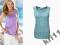 L372B BARDZO ŁADNY TURKUSOWY TOP R.36/38 B.P.C.
