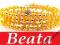 BEATA Śliczna żółta Bransoletka Koral HANDMADE BEATA Śliczna żółta Bransoletka Koral HANDMADE