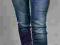 Modne granatowe jeansy, roz. 28