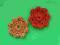kwiatki szydełkowe 2 szt ok 4-5 cm kolory