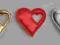 Aplikacje - serduszka z dziurkami - 5 szt