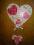 serce decoupage prezent na walentynki