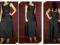Elegancka czarna sukienka wieczorowa 34 XS Q2133