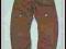 D1396 Brązowe Ciepłe modne spodnie 128