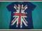 D502 cherokee Granatowy t-shirt z flagą Angli R134