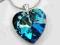 SERCE SWAROVSKI HEART PENDANT 28mm, 5 KOLORÓW