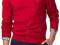 SWETER TOMMY HILFIGER ŻYWY CZERWONY V-NECK ORYG /M