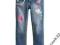 H&amp;M POSZUKIWANE JEANSY SLIMY Z PTASZKIEM 92CM