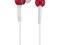 HED138- SŁUCHAWKI NA SMYCZY ZACZEP MP3 CZERWONE