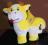 Śliczna żółta KRÓWKA krowa  20 cm NOWA!!!