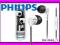 PHILIPS SHE3575BW SŁUCHAWKI - BIAŁE MIKROFON PILOT