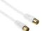 Kabel antenowy 85dB biały pozłacane wtyki 3M