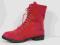 CZERWONE OCIEPLANE SZNUROWANE BOTKI JAK GLANY 40