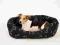 Ferplast Legowisko dla psa, kości - czarne,45 x 30