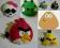BROSZKA FILC BRELOCZEK ANGRY BIRDS POU MONSTER HIG