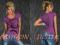 _Fashion_Inside_ KOSZULKA kapelusz FIOLET t-shirt