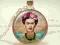 KB13 wisiorek FRIDA KAHLO decoupage orient boho