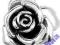 wisiorek-broszka srebrna róża