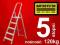 drabiny drabina domowa 5 stopni 120kg bsda