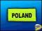 Jaskrawa widoczna naszywka POLAND duży kontrast