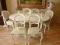 stół owalny rozs ,shabby chic ,stara Francja,biały