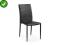 Krzesło metalowe K116 czarne eco skóra stal