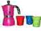 O11- Bialetti Moka Fiammetta Candy Set 3tz Pink