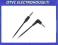 Kabel JACK 2.5 wtyk - JACK 3.5 wtyk 0.5m kątowy