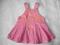 Różowa sukienka Adamds 6-9mc 74cm