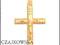 ZŁOTY 585 DUŻY MASYWNY KRZYŻ KRZYŻYK 3,0 x 2,0cm
