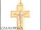 ZŁOTY 585 DUŻY MASYWNY KRZYŻ KRZYŻYK 2,70 x 1,90cm