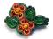 Kwiaty - broszka sutasz / soutache
