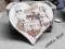 VINTAGE SHABBY RETRO DUŻE SERCE ZAWIESZKA OZDOBA