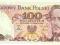 banknot 100 zł - 1986 r., seria PD, stan: UNC