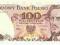 banknot 100 zł - 1986 r., seria SN, stan: UNC