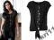 K422B BARDZO ŁADNY CZARNY TOP R.32/34 BODY FLIRT