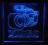 50x50 cm neon diody led szyld wideofilmownie kamer