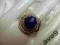 Srebrny pierścień sygnet militarny Air Force lapis