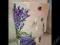 Vintage OSŁONKA ceramiczna z motywem lawendy
